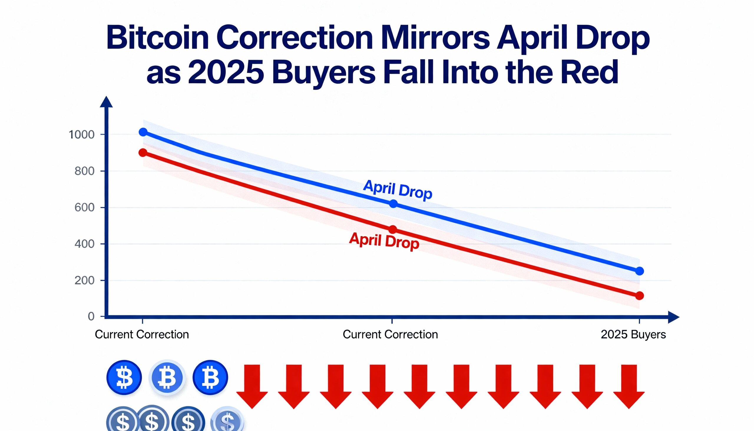 Bitcoin Decline Mirrors April’s Dip, 2025 Purchasers Face Losses