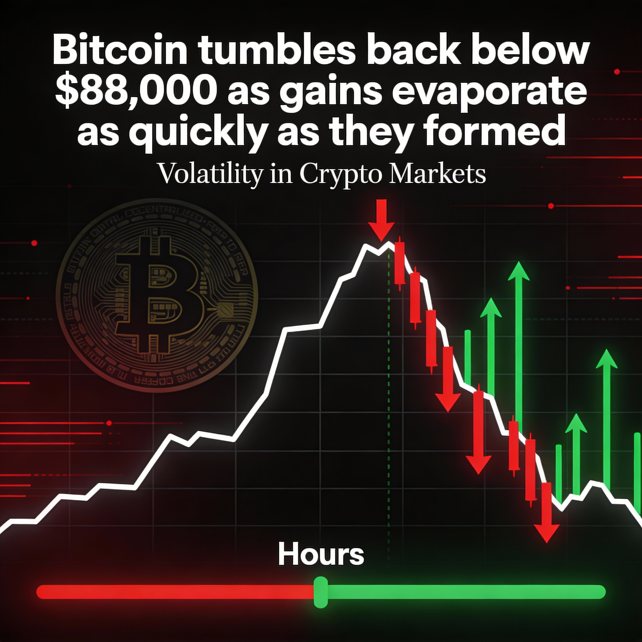 Freepik Bitcoin Tumbles Back Below 88000 As Gains Evaporat 85744