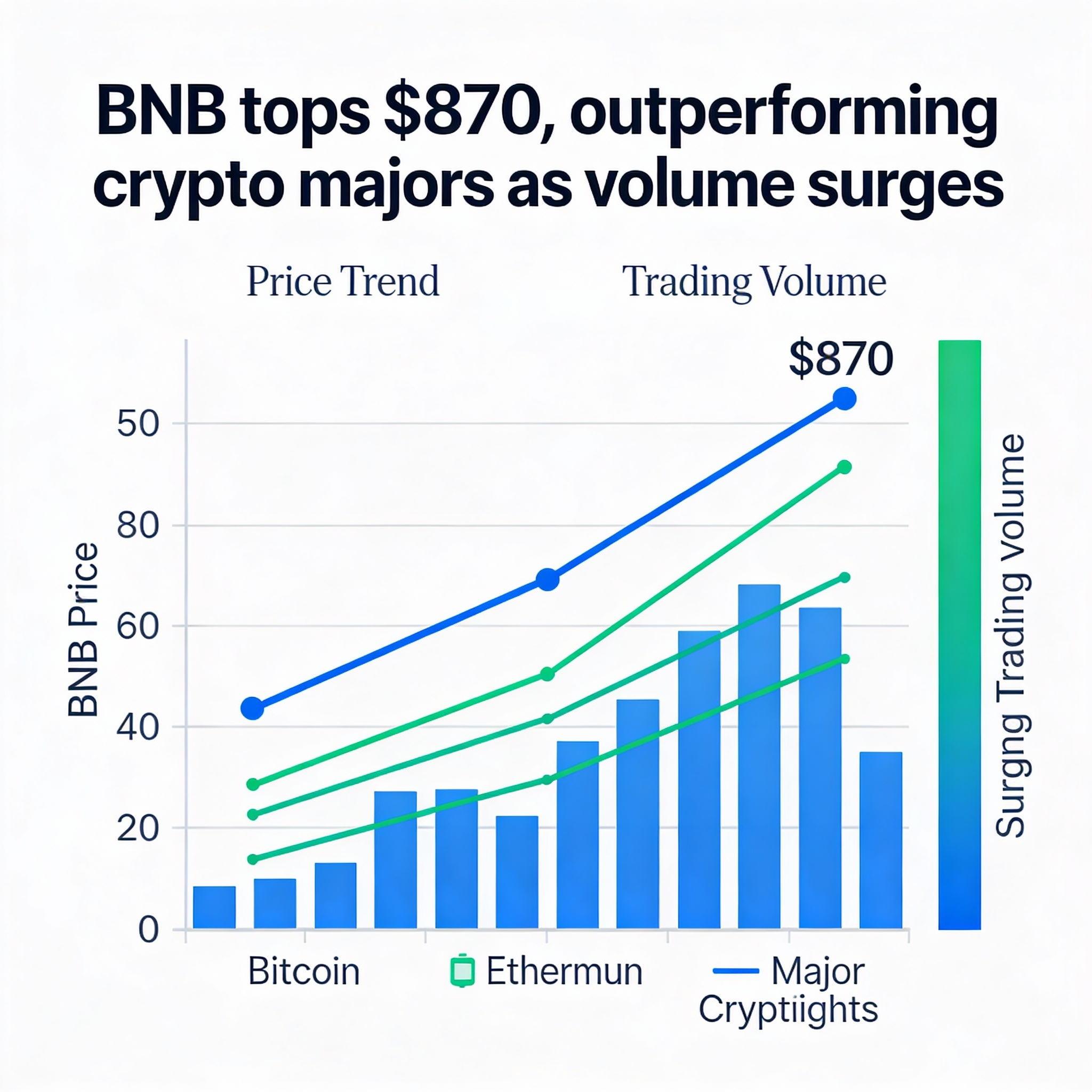 BNB is being closely watched to see if it can remain above $870 and breach $880, potentially targeting $900 next.