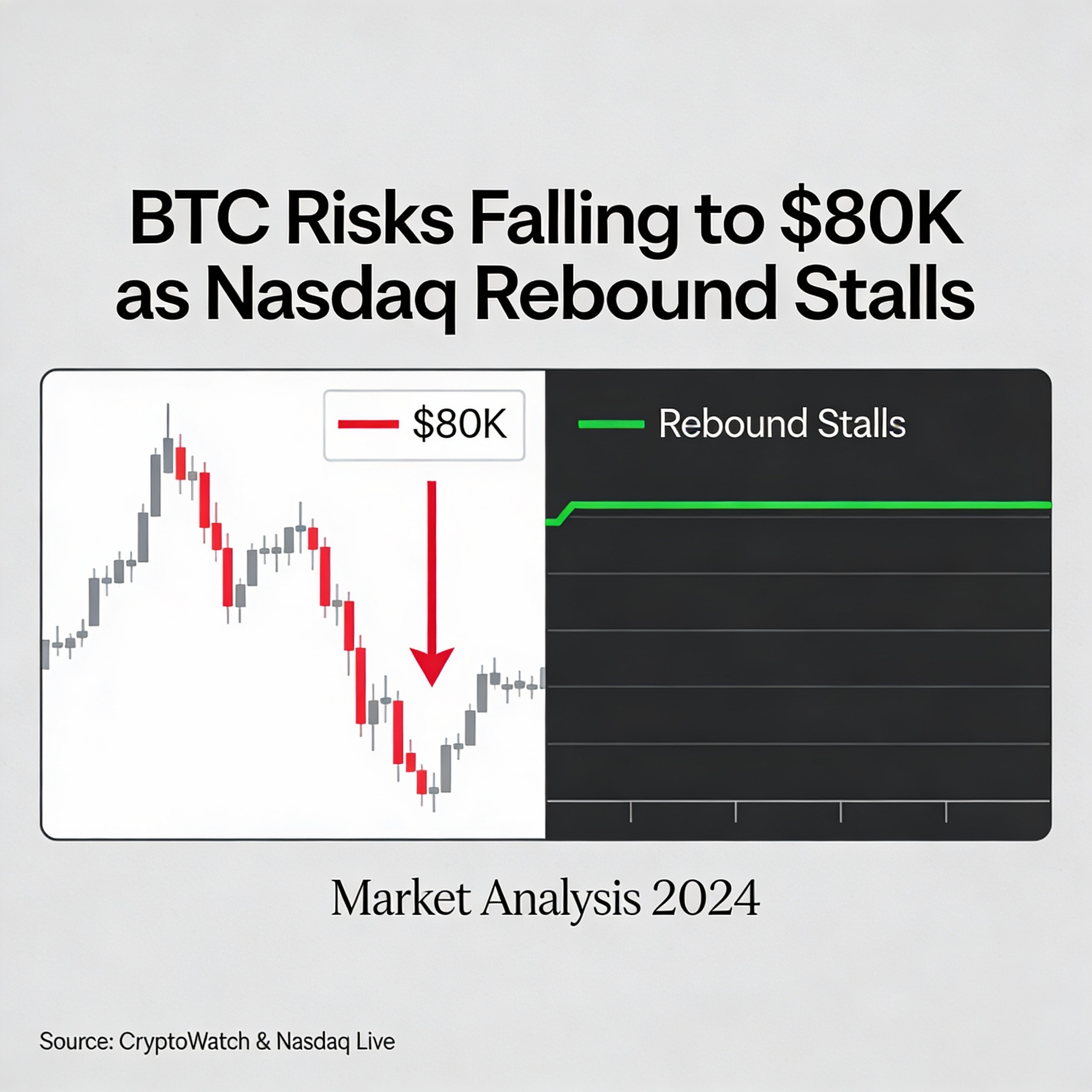 Bitcoin at Risk of $80K Decline as Nasdaq Momentum Fades