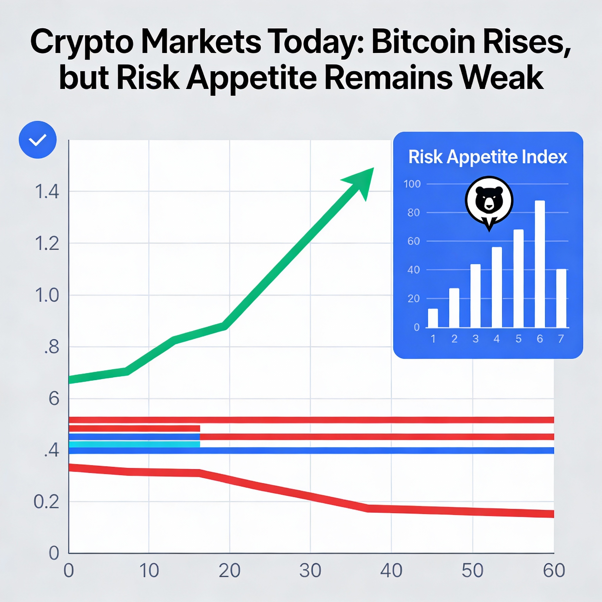 Crypto Markets Today: Bitcoin Moves Higher Despite Soft Risk Sentiment