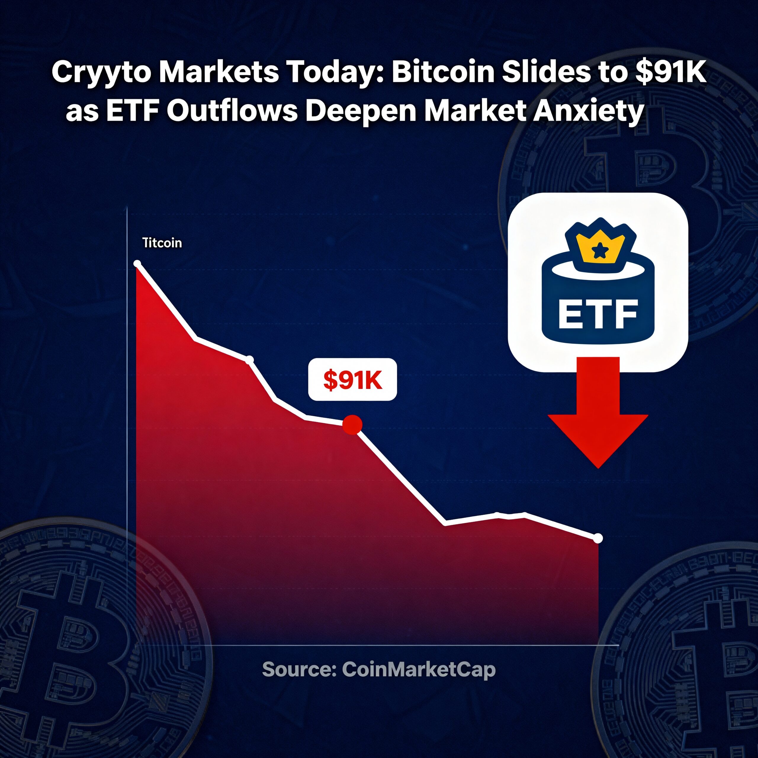 Freepik Crypto Markets Today Bitcoin Slides To 91k As Etf 29792