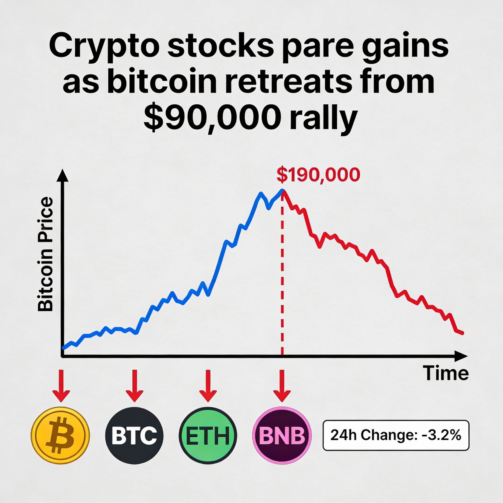 Freepik Crypto Stocks Pare Gains As Bitcoin Retreats From 85749