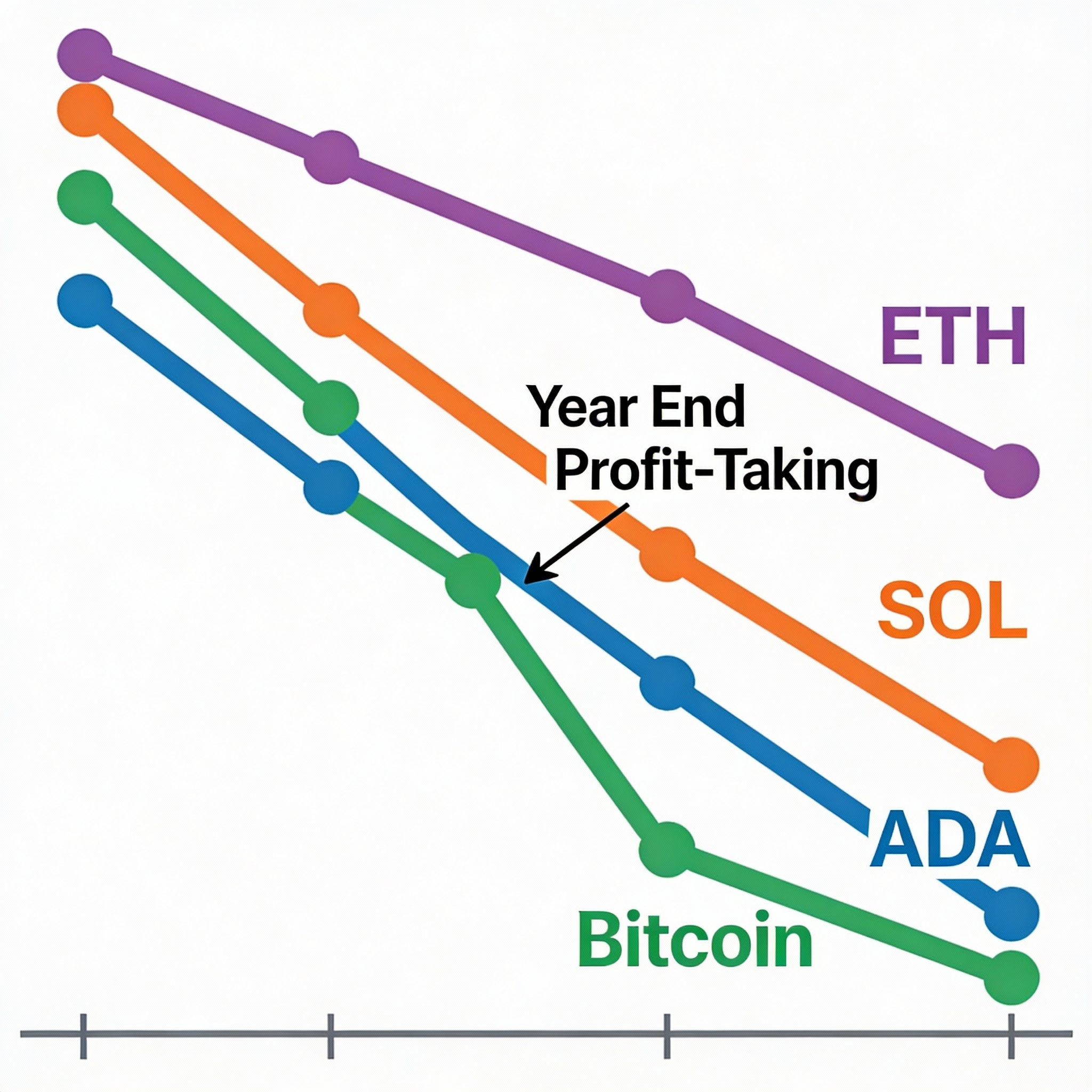 ETH, SOL, ADA Retreat as Bitcoin Investors Cash Out