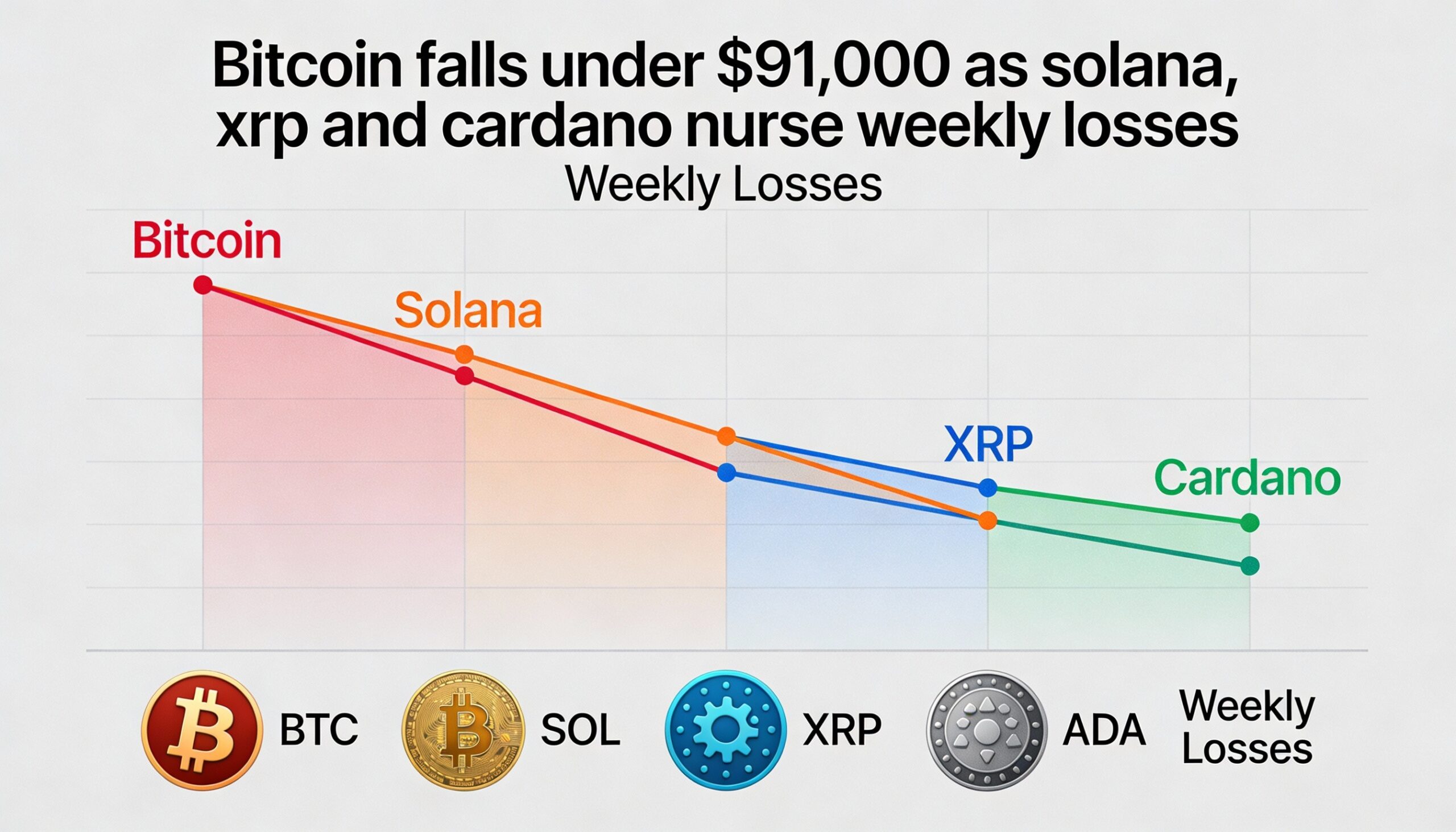 Freepik Bitcoin Falls Under 91000 As Solana Xrp And Cardan 86662