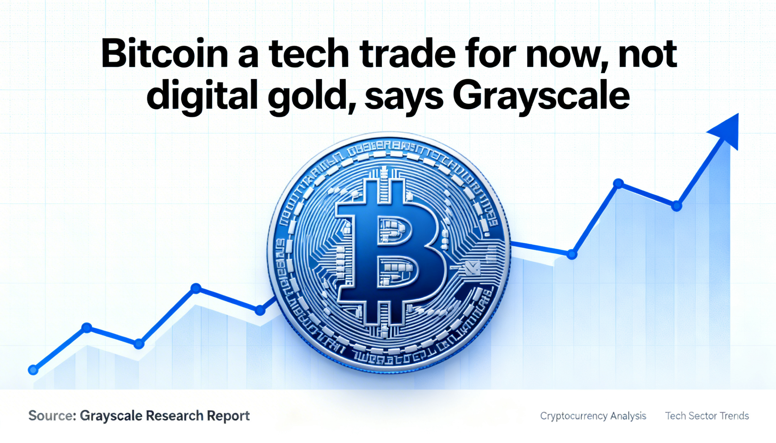 Bitcoin remains a tech-driven trade for now, not a safe-haven asset, according to Grayscale.