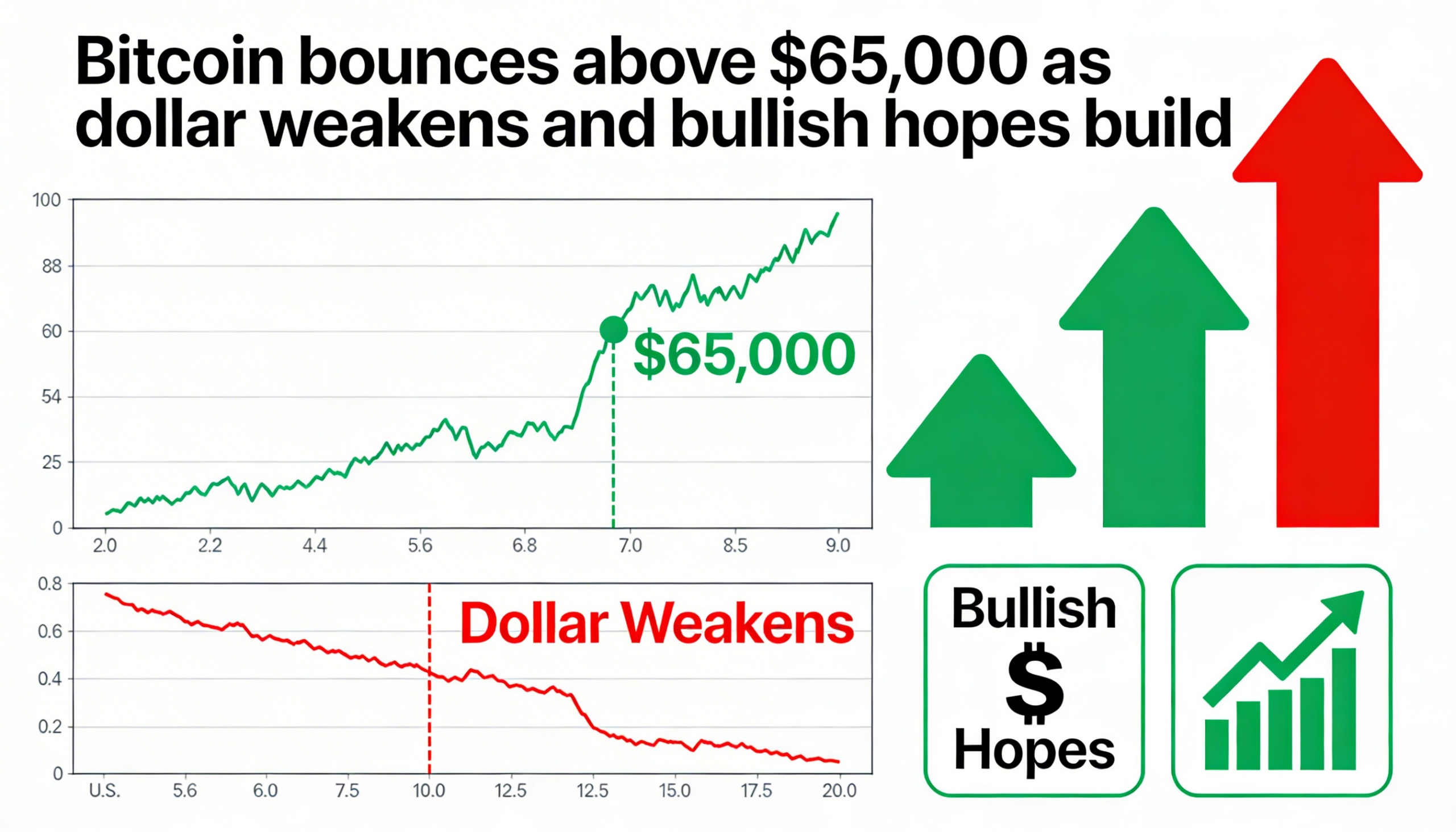 Freepik Bitcoin Bounces Above 65000 As Dollar Weakens And 49278