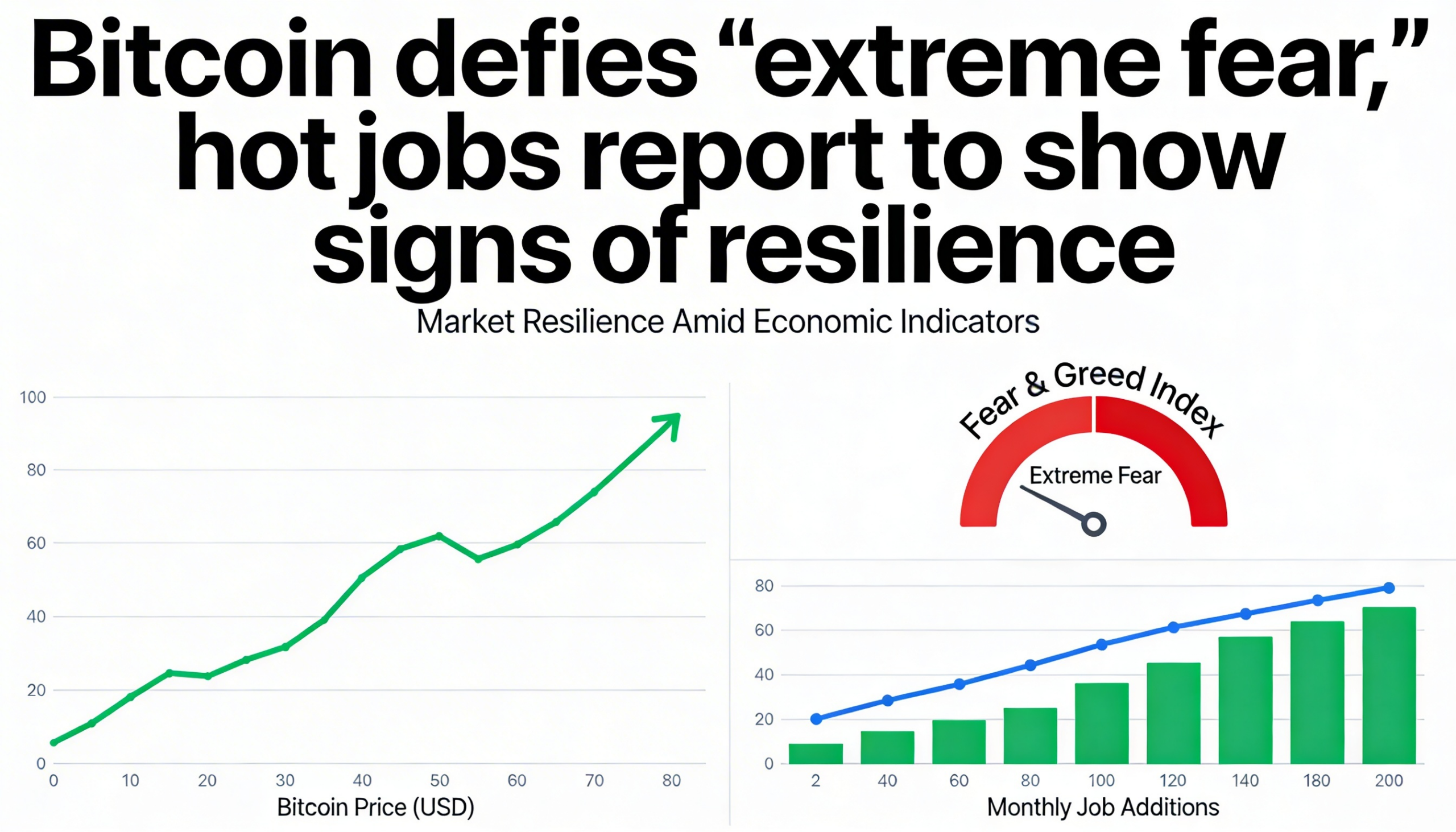 Bitcoin shrugs off “extreme fear” and a scorching jobs report to signal underlying strength.