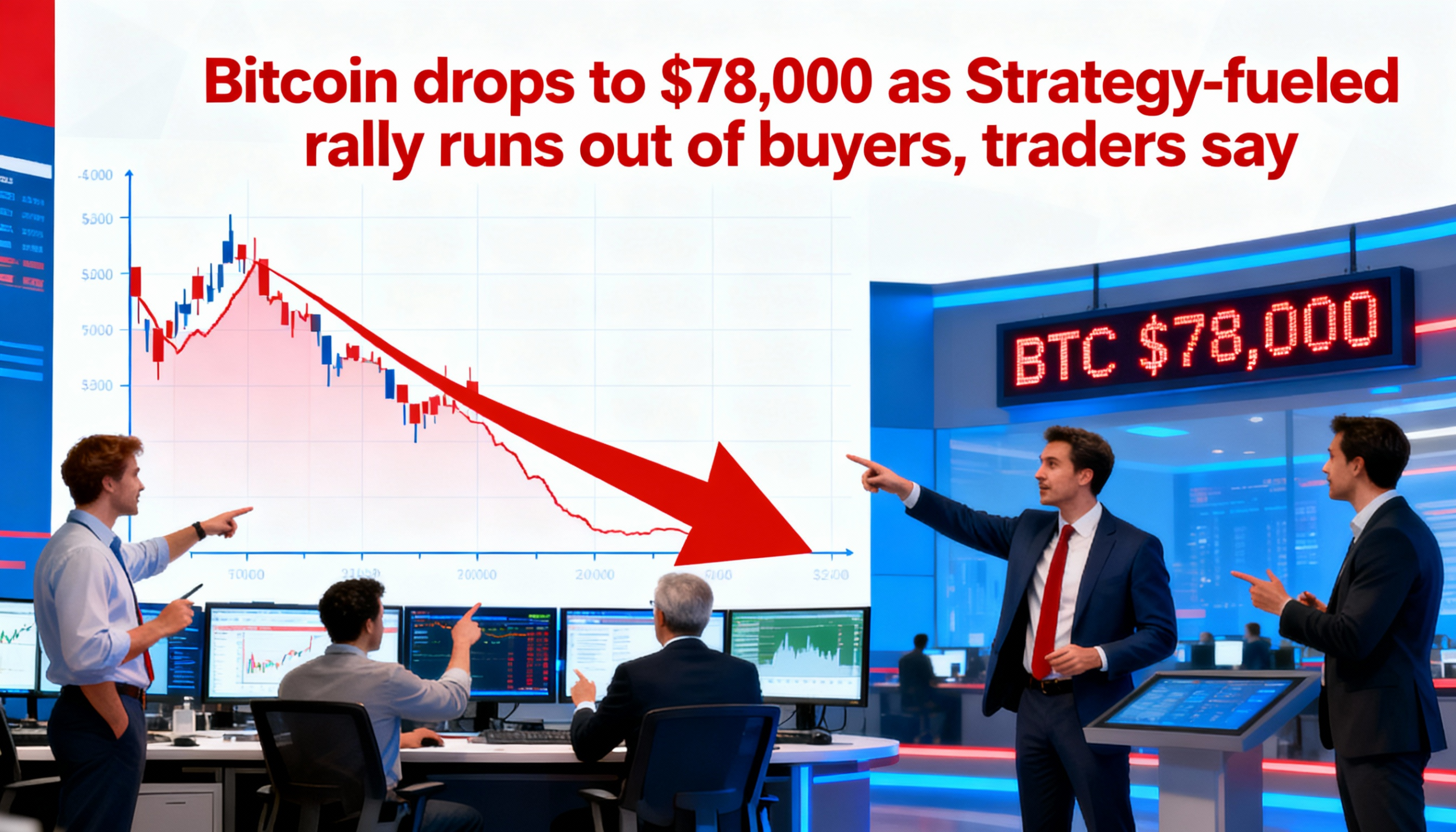 Freepik Bitcoin Drops To 78000 As Strategyfueled Rally Run 21751