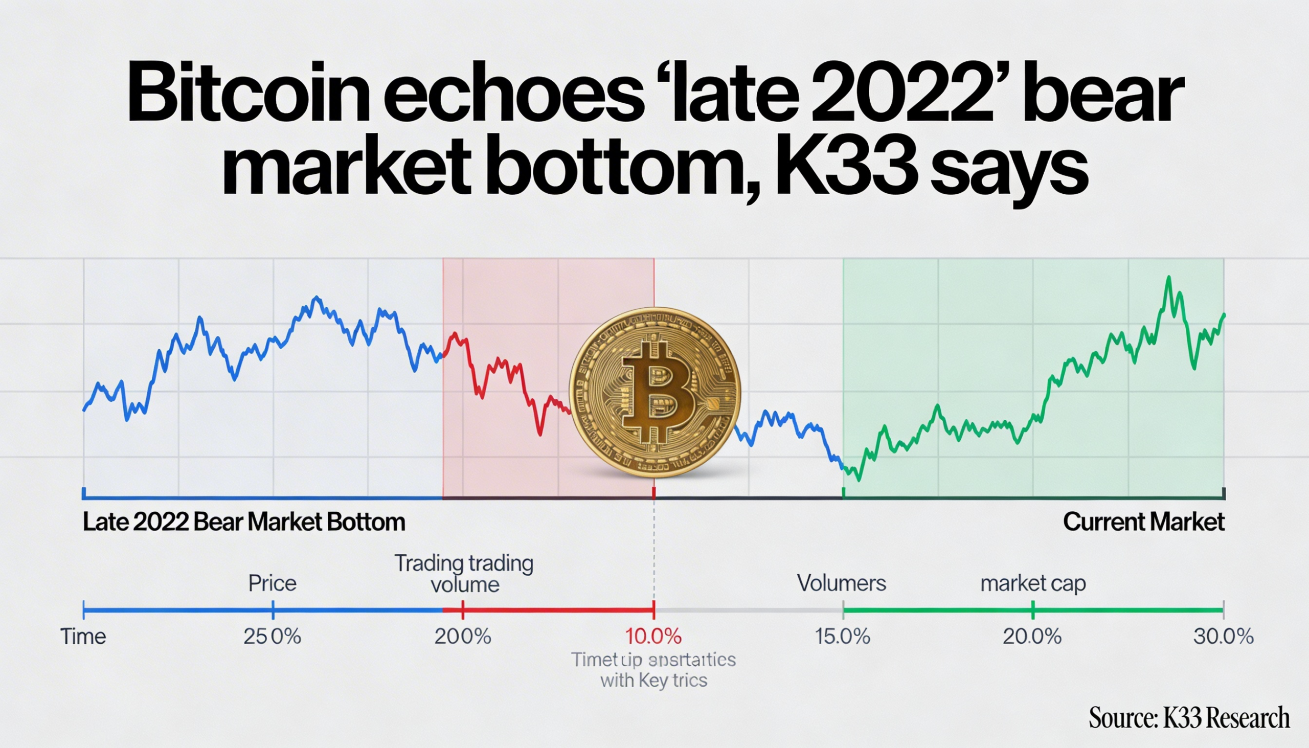 K33 says Bitcoin is tracking patterns seen at the late 2022 bear market bottom