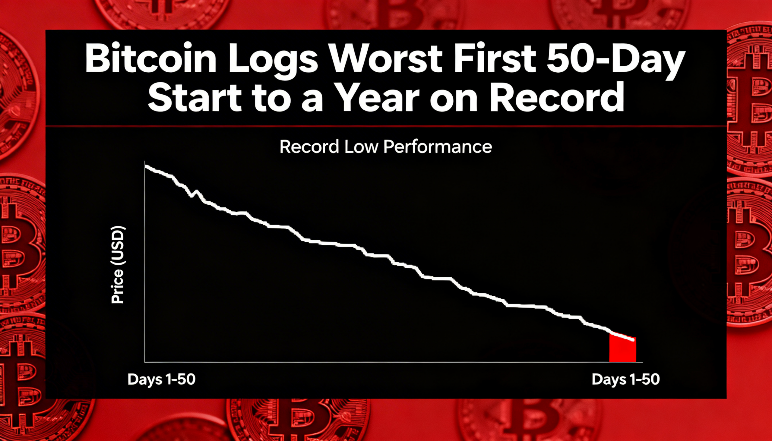 BTC endures its most sluggish first 50 days of a calendar year ever