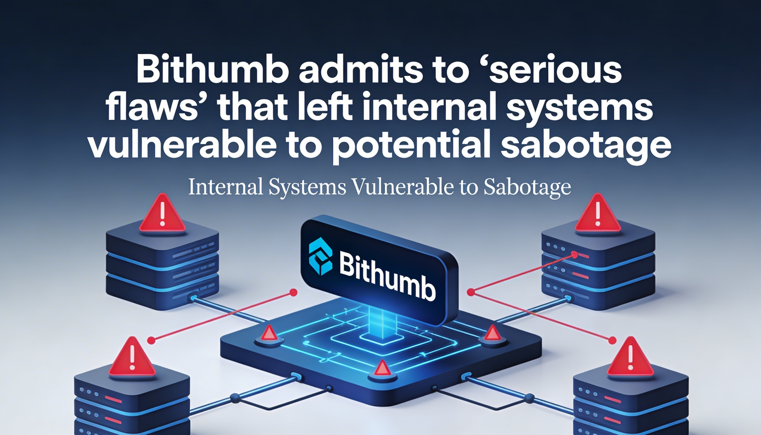 Bithumb admits significant shortcomings that made its internal systems susceptible to sabotage risks.
