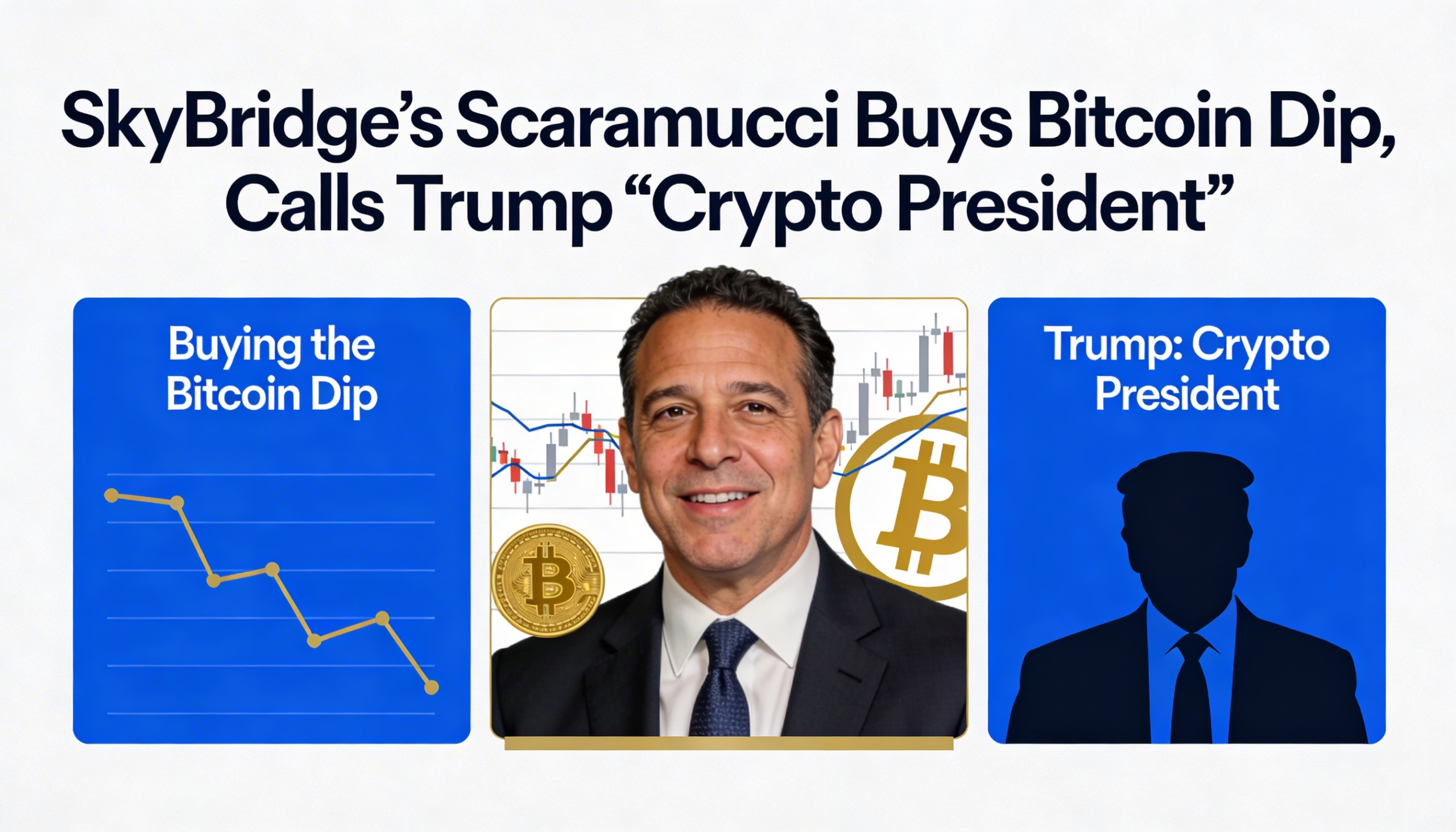 SkyBridge’s Scaramucci takes advantage of the Bitcoin slump, labeling Trump a cryptocurrency president.