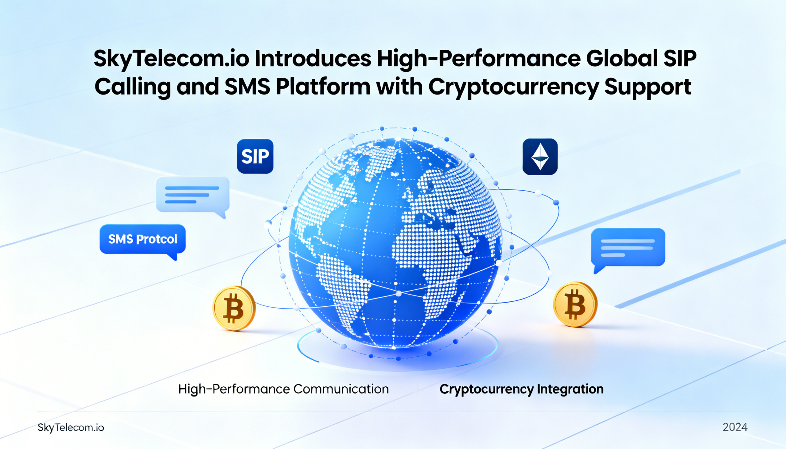SkyTelecom.io Unveils Advanced Global SIP and SMS Solution Featuring Cryptocurrency Integration