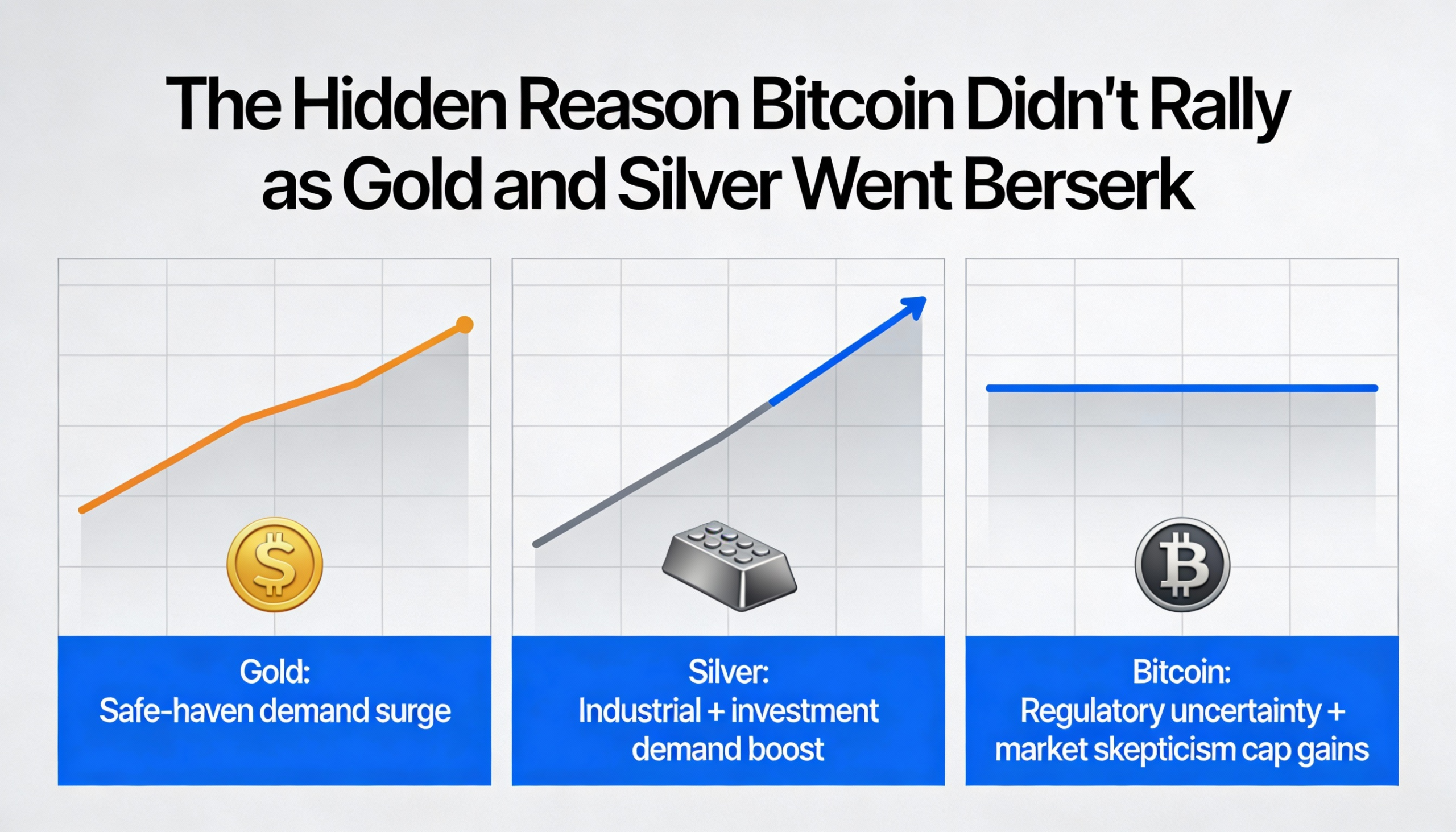 Why Bitcoin Failed to Join Gold and Silver’s Breakout Rally