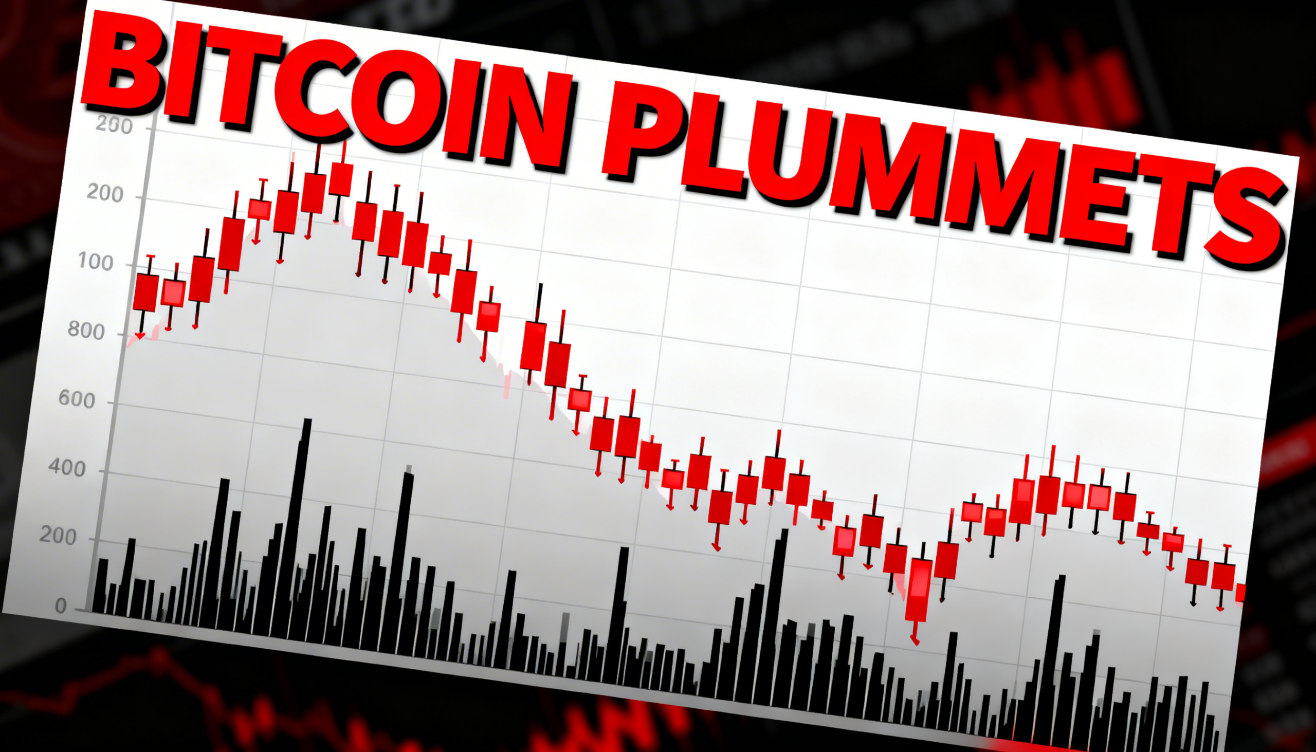 Freepik Bitcoin Candlestick Chart Collapsing Into Sharp Dr 40088