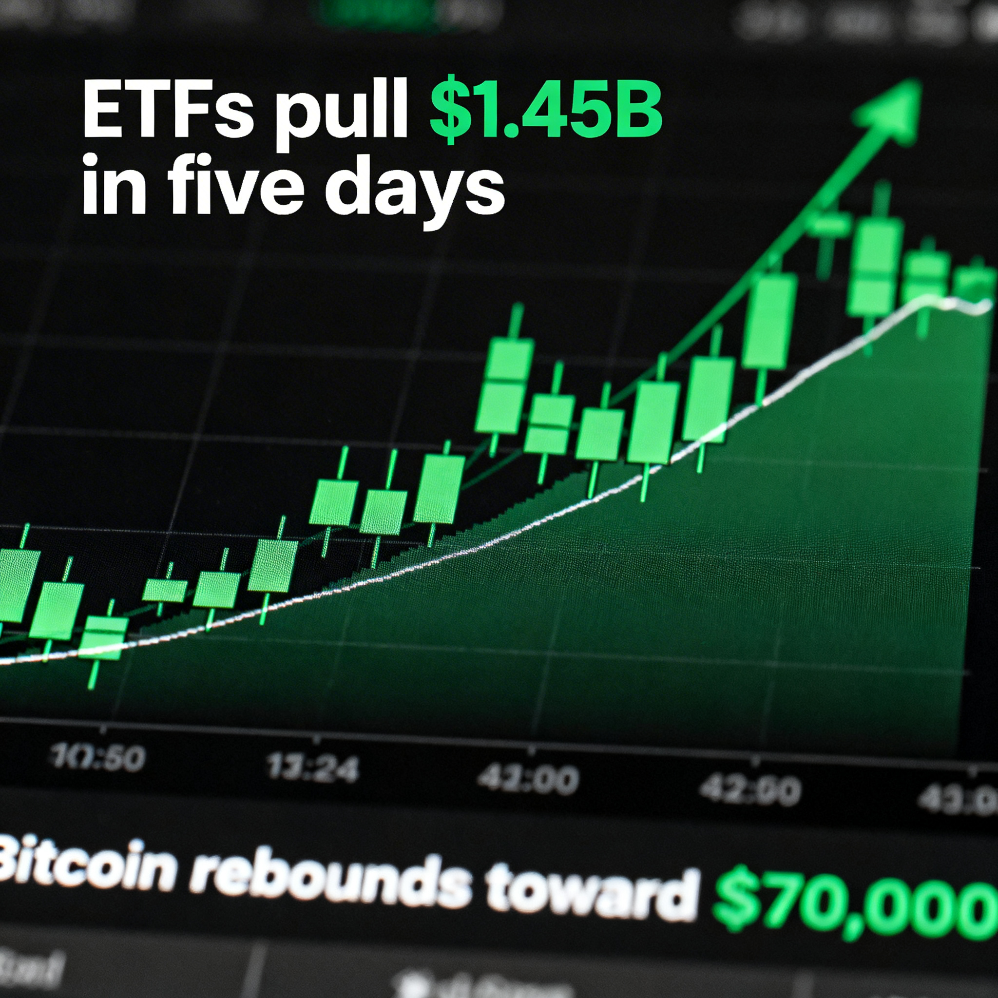 Freepik Bitcoin Rebounds Toward 70000 Closeup Stock Ticker 90080