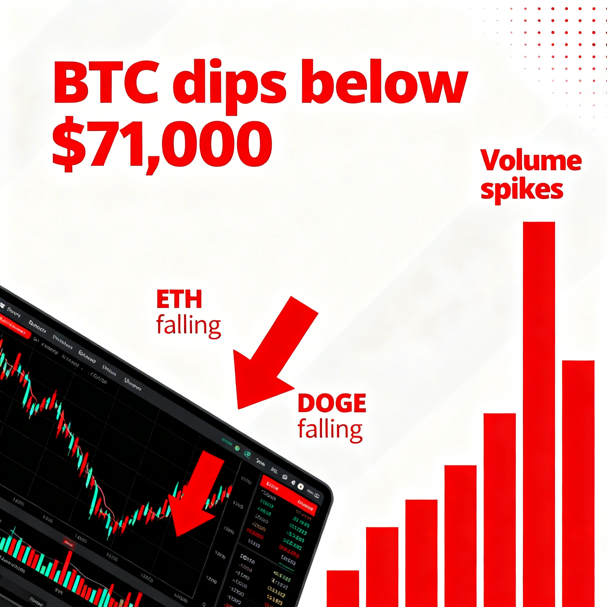 Freepik Breaking Market Update Btc Dips Below 71000 Eth An 76589