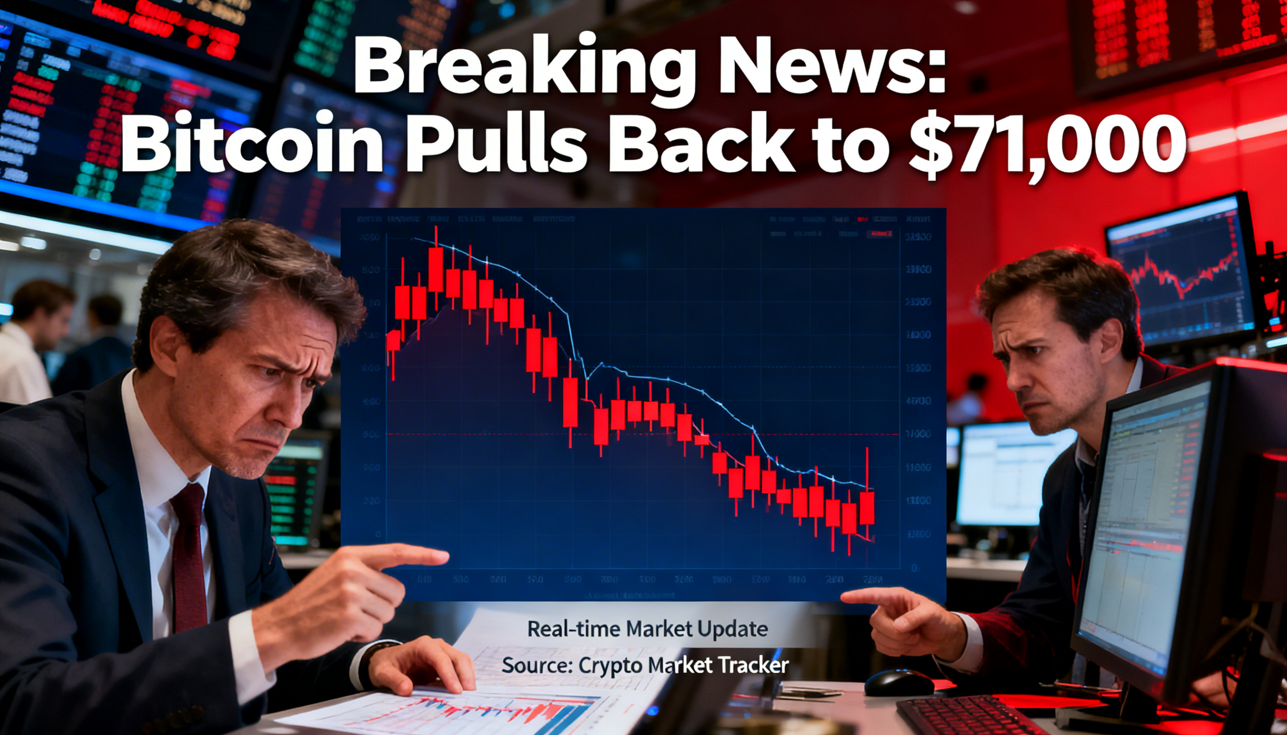 Freepik Breaking News Headline Bitcoin Pulls Back To 71000 61410