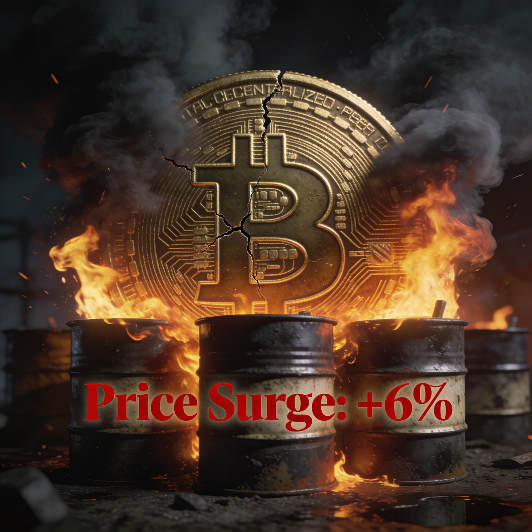 Freepik Closeup On A Bitcoin Symbol With Cracks Appearing 74743