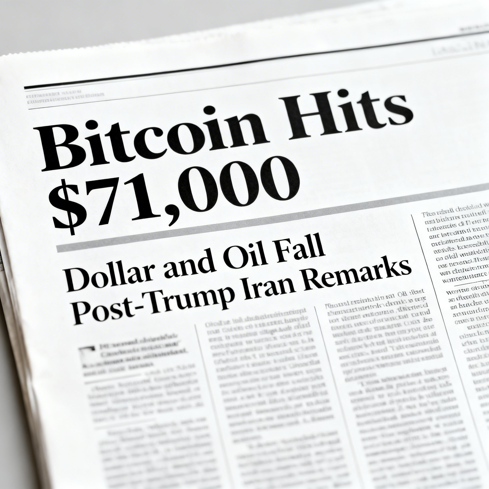 Freepik Financial Newspaper Front Page Bitcoin Hits 71000 99913