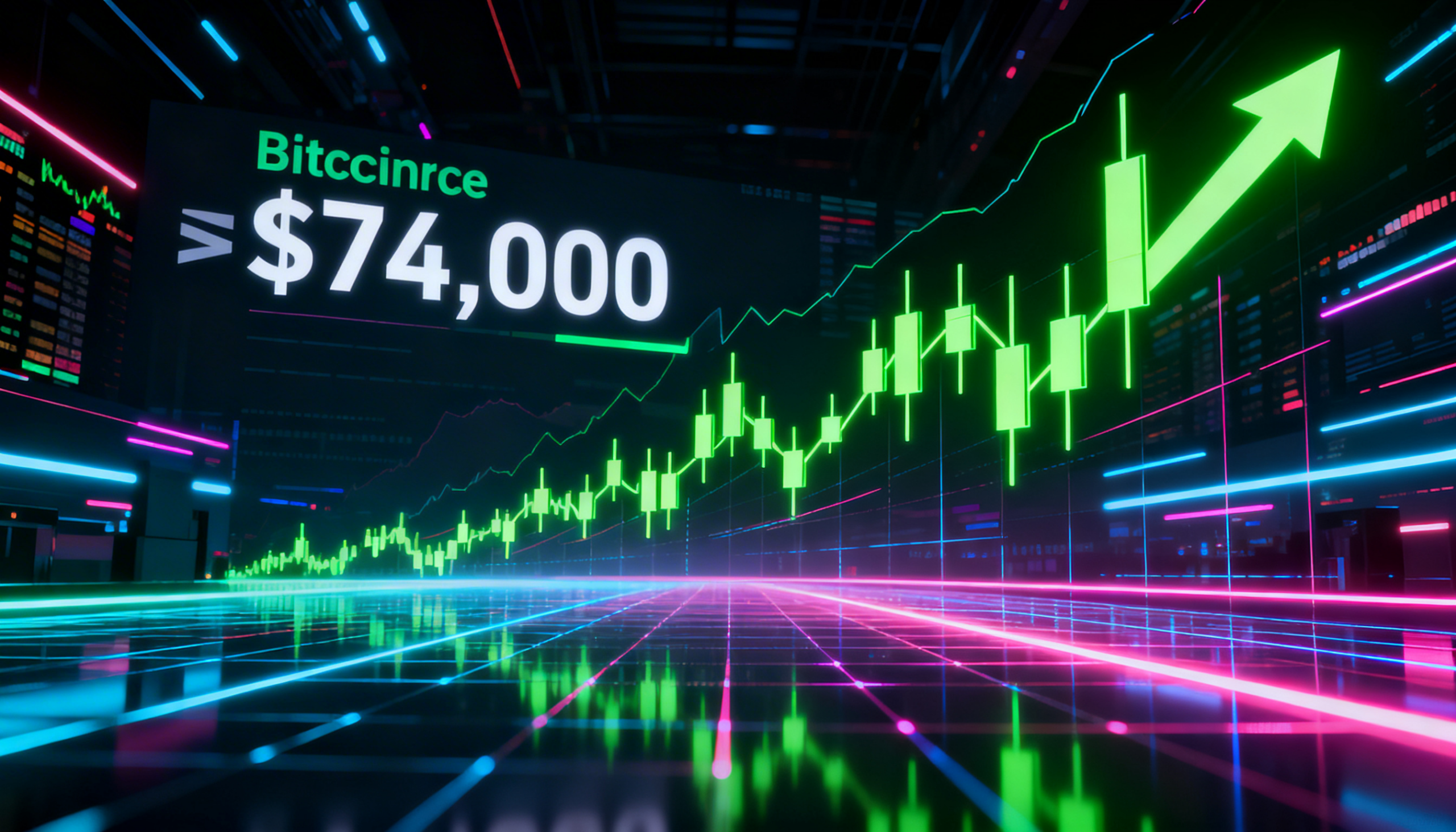Altcoins rally as bitcoin edges closer to a potential breakout above $74,000.