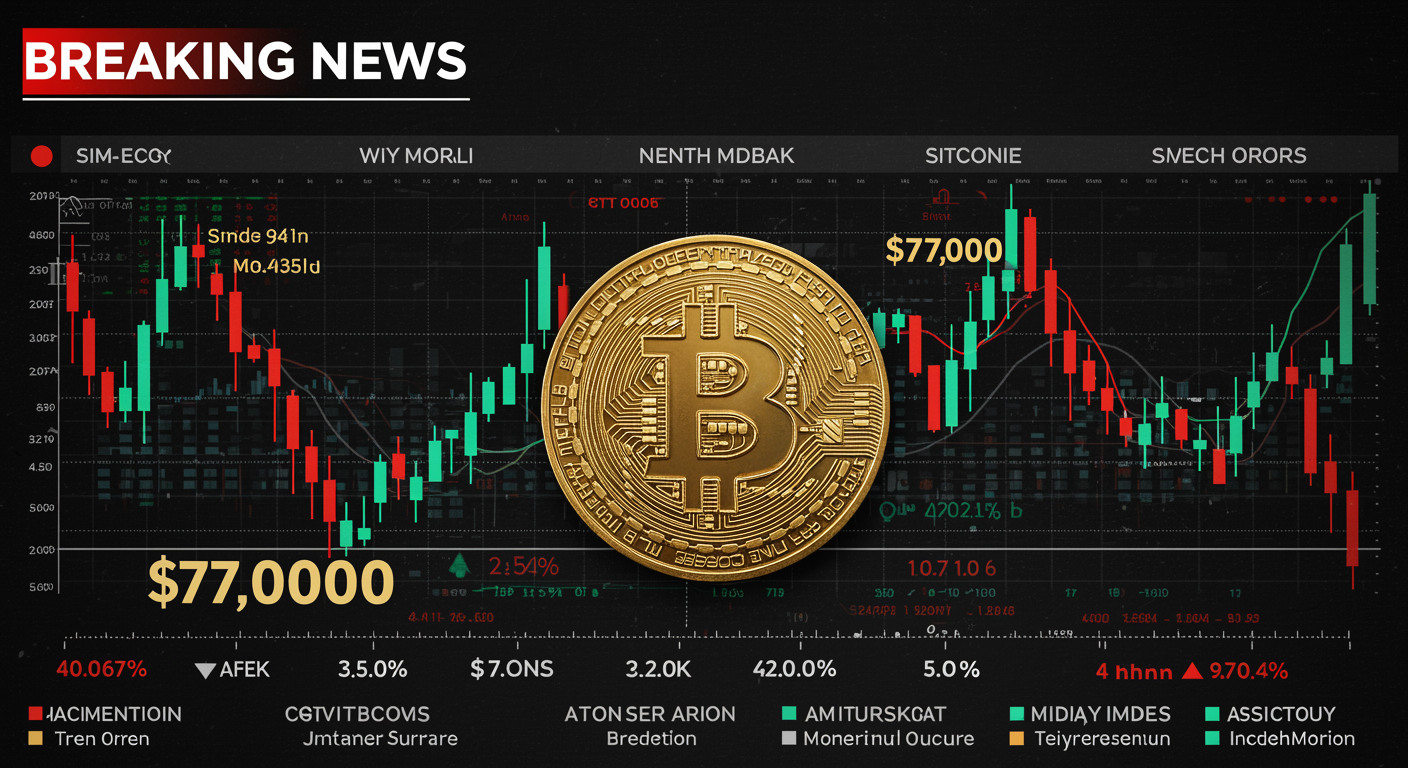 Freepik Breaking News Graphic Bitcoin Slipping Below 70000 Stock Tickers Showing Sharp Declines Bold Headline 0003 1