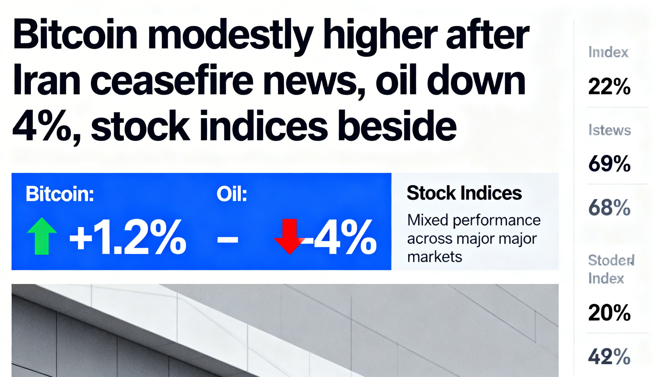 Freepik Financial Front Page Bitcoin Modestly Higher After Iran Ceasefire News Oil Down 4 Stock Indices Beside 0001