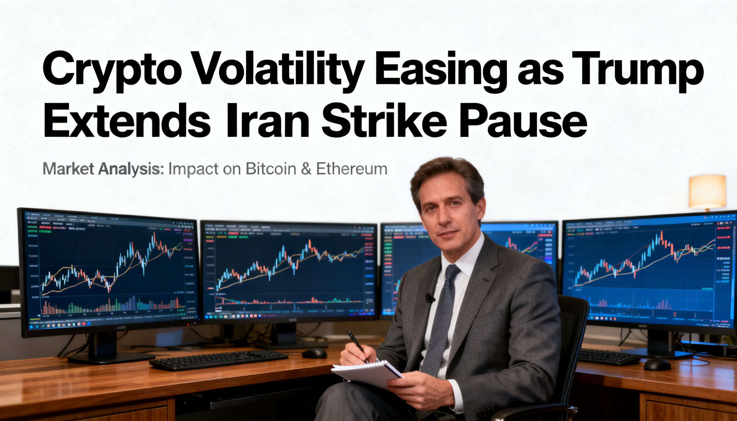 Crypto recovers from session lows after Trump extends pause on Iran strikes.