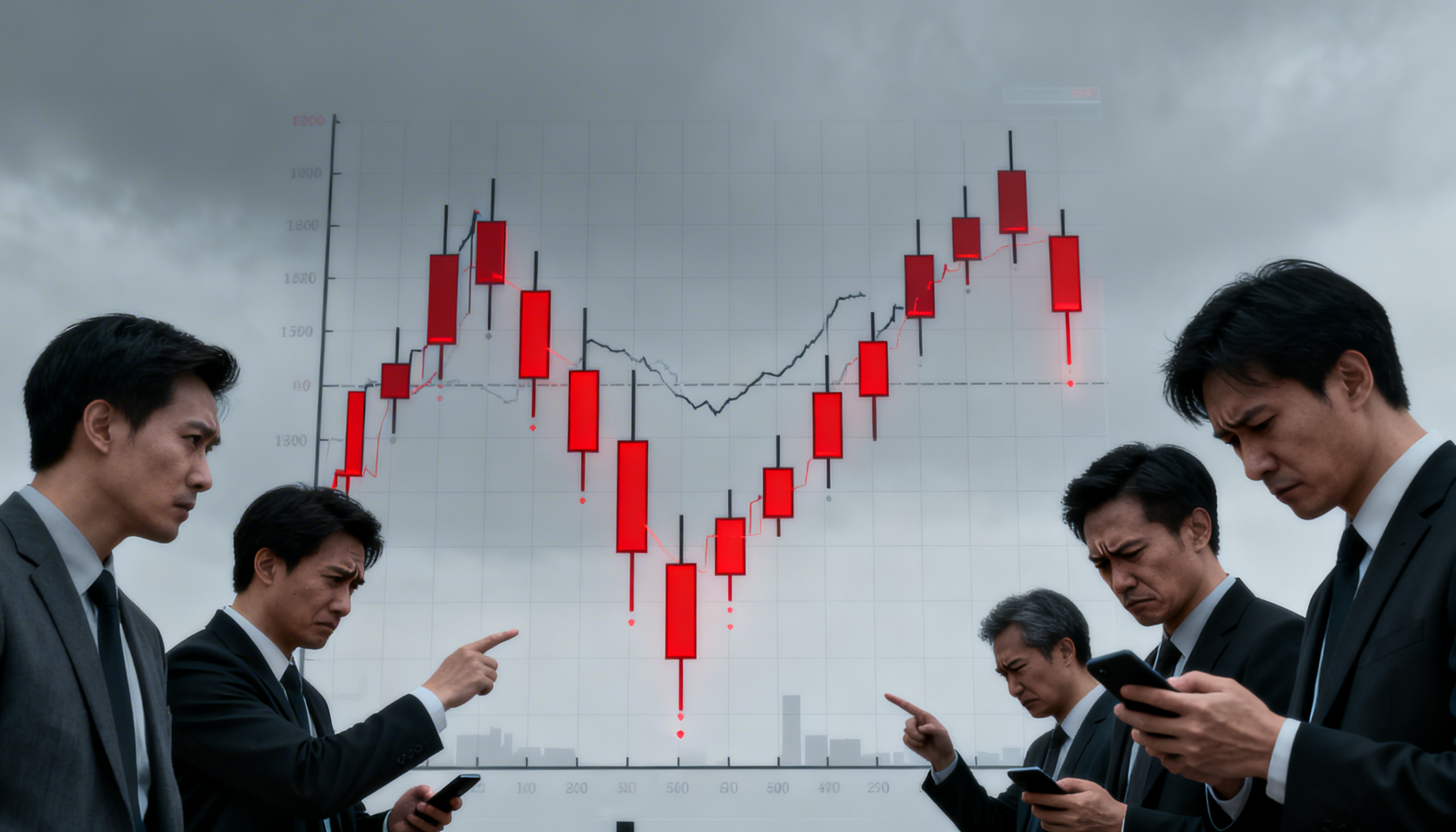 Freepik Bearish Crypto Market Scene With Falling Candlestick Chart Worried Traders Muted Gray Sky 0011 1