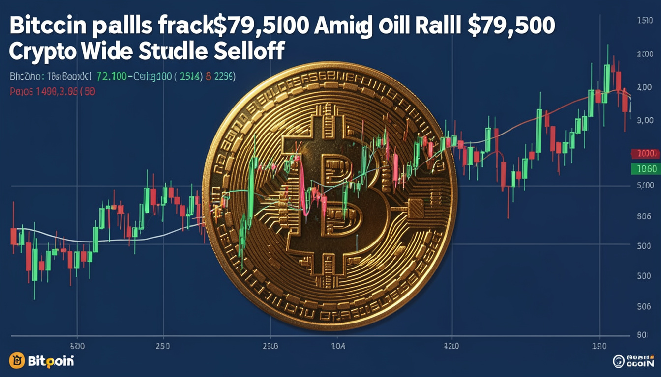 Bitcoin reverses near $79,500 amid oil-driven selloff across crypto