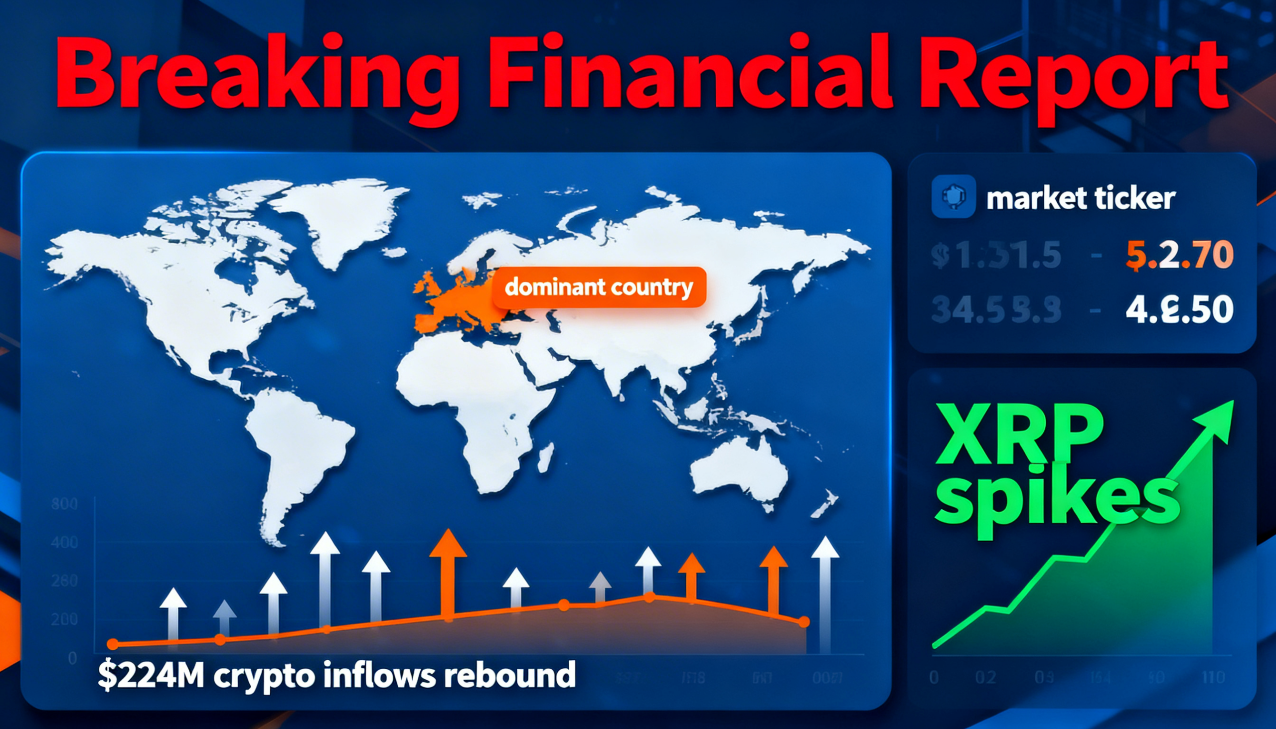 Crypto inflows rebound to $224 million, driven largely by one country and XRP