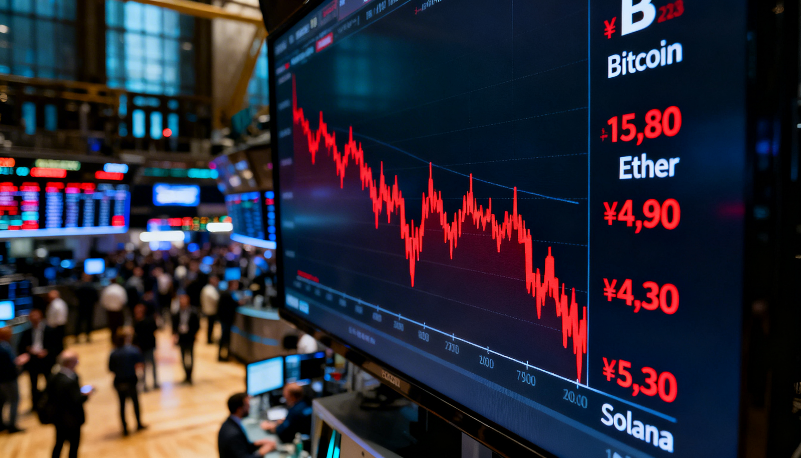 Bitcoin, ether, and solana extend losses as Trump warns of hitting Iran “extremely hard.”