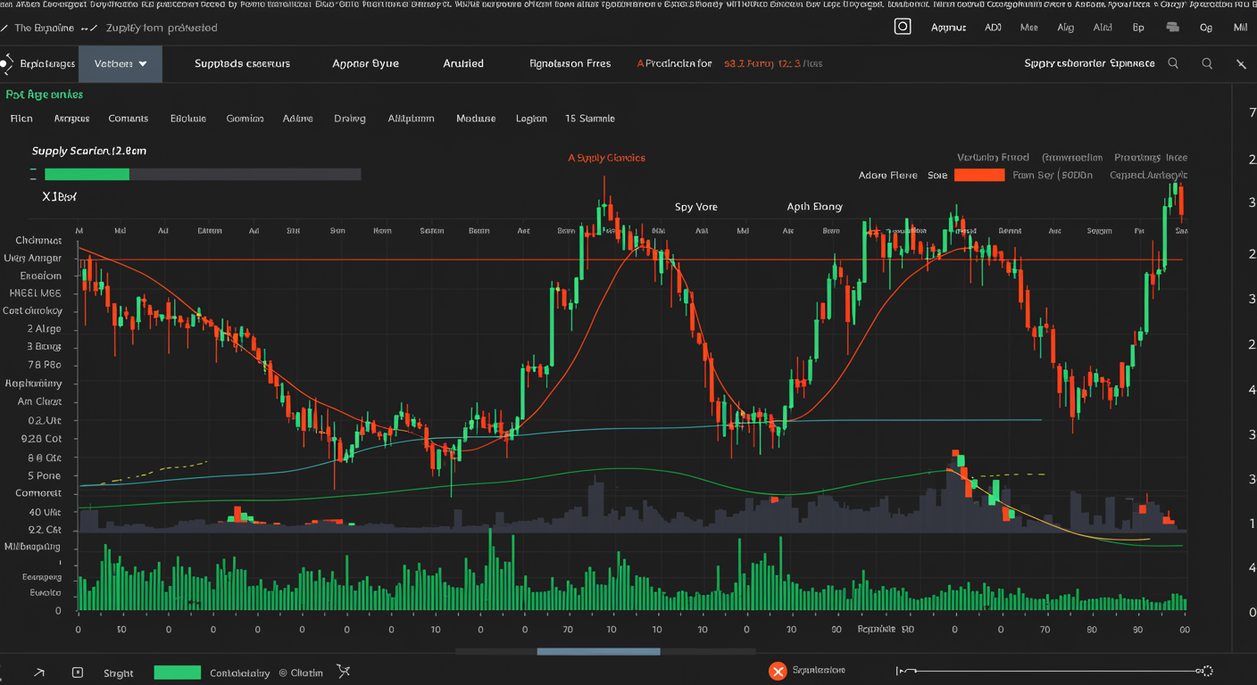 Freepik Crypto Market Dashboard Showing Xrp 1.34 Supply Scarcity Metric Highlighted Muted Exchange Heatmap 0001