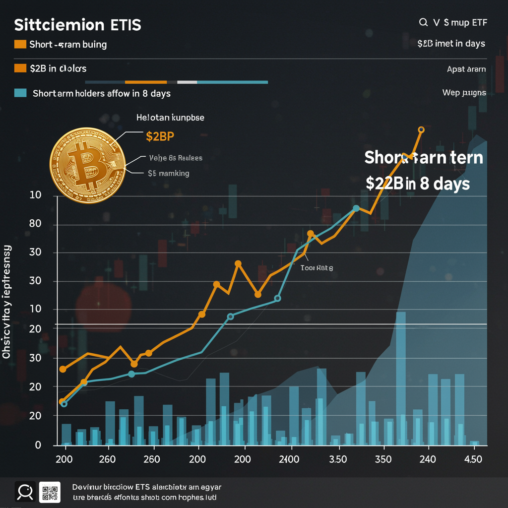 Bitcoin ETFs saw $2 billion in inflows in eight days as short-term holders subtly shifted to selling