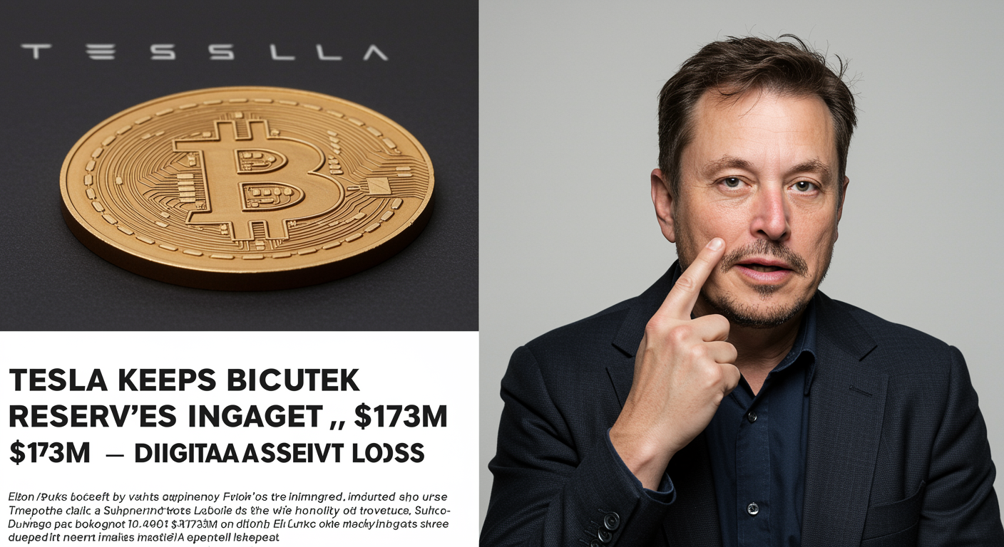 Elon Musk’s Tesla holds Bitcoin steady, records $173 million loss on digital assets
