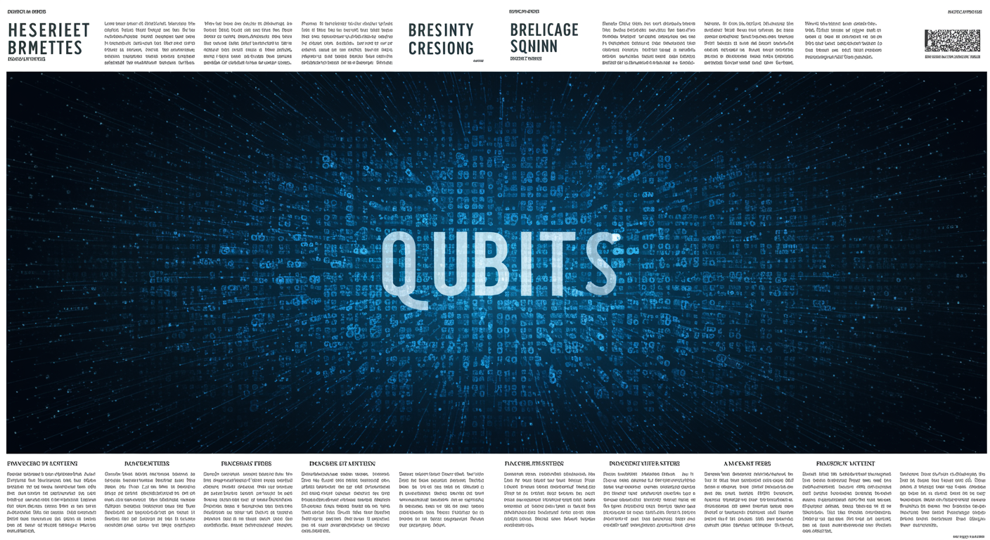 Freepik Newspaperstyle Spread With Dramatic Title Matrix Of Qubits Visualization Cool Blue Editorial Lighting 0016